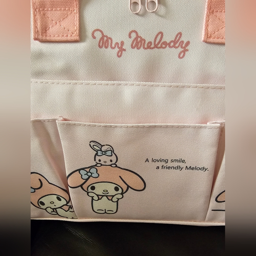 My Melody Pink Zip Around Tote Bag 13 Inch NWOT - Picture 5 of 11